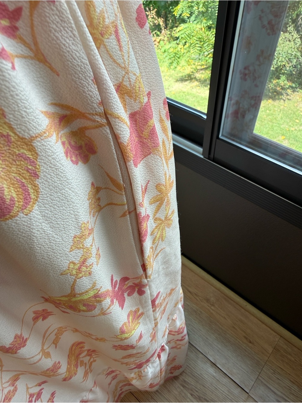 FRENCH CONNECTION BOHO MAXI PEACH FLORAL DRESS - Picture 4 of 13